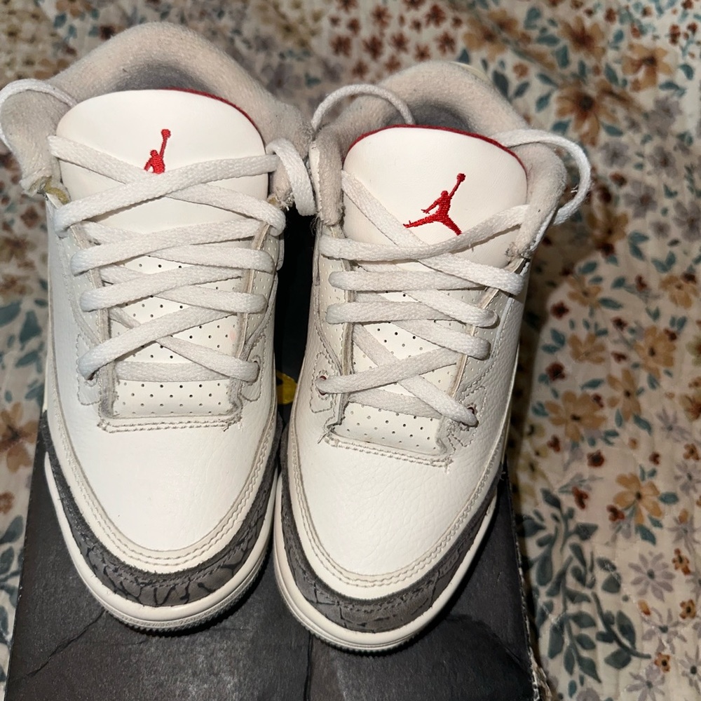 Toddler air Jordan 3 white cement “reimagined”